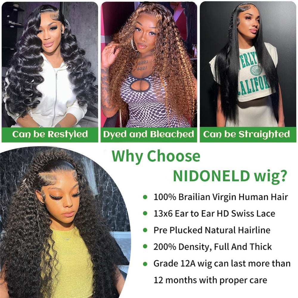 Nidoneld Brazilian virgin human hair wig cap area for breathable comfort