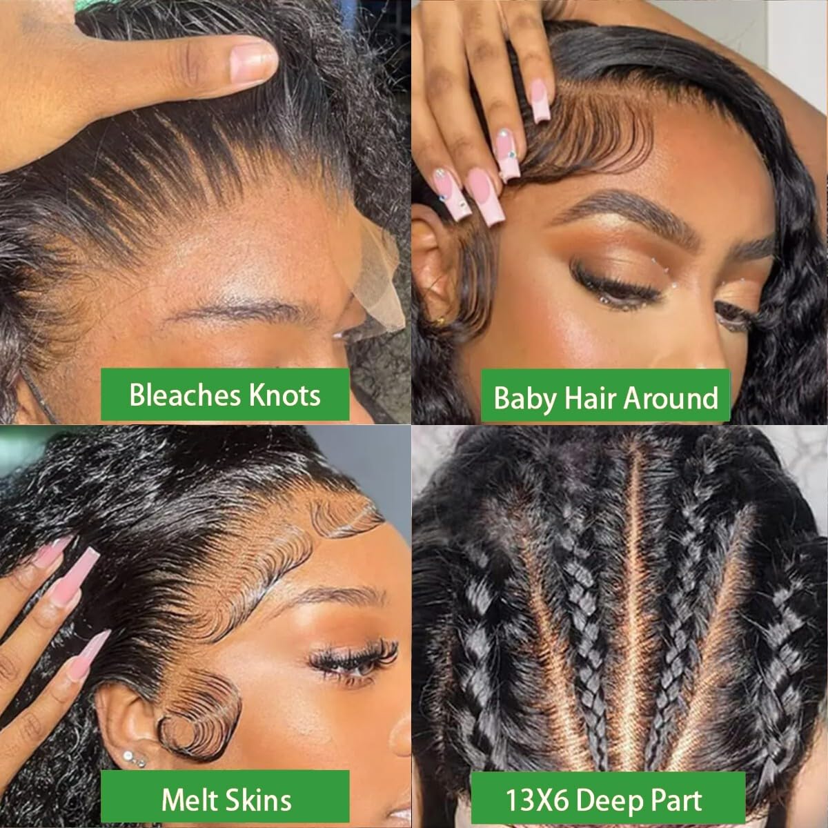 Nidoneld glueless frontal wig application demo for easy wear