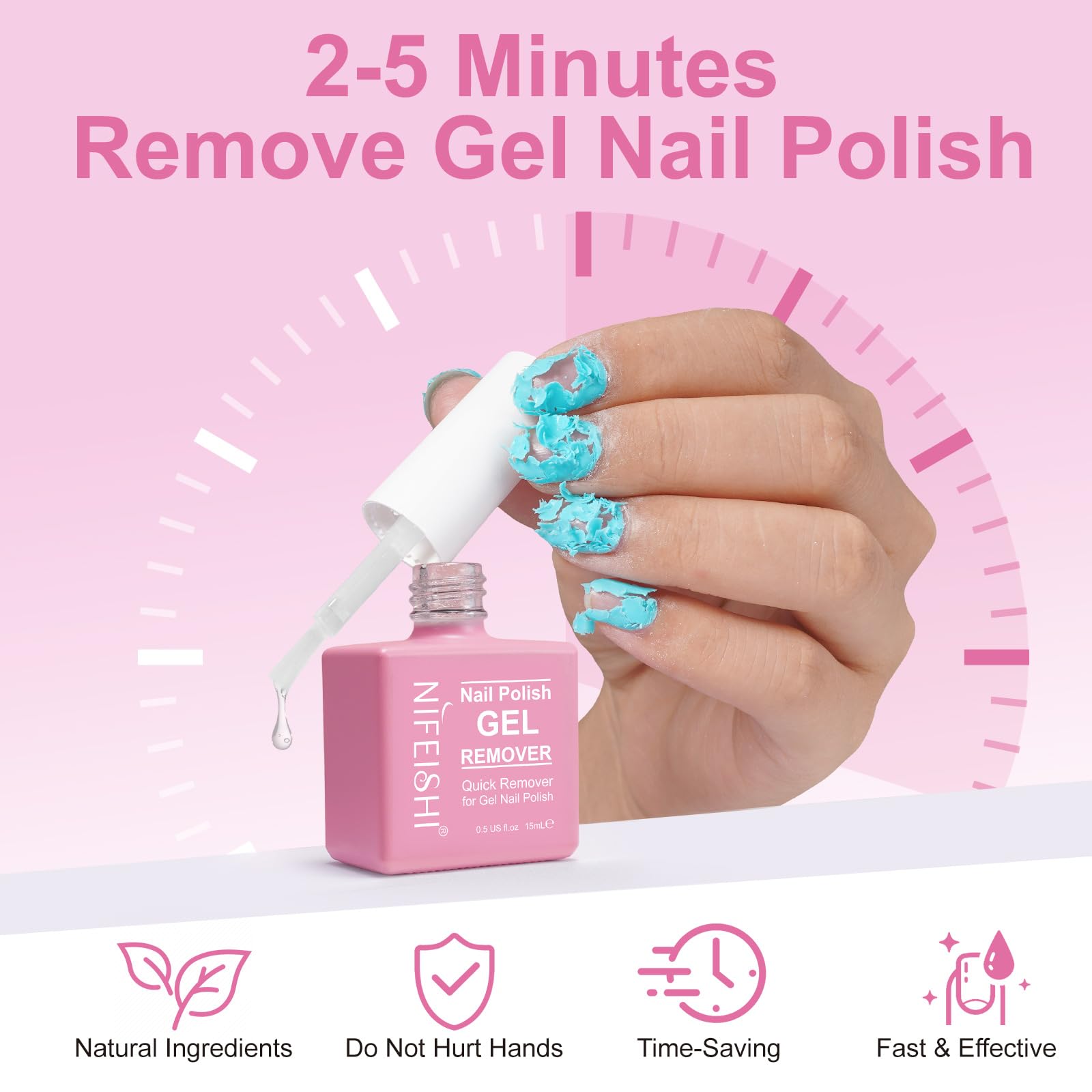 NIFEISHI remover application demonstrates easy 2-5 minute process
