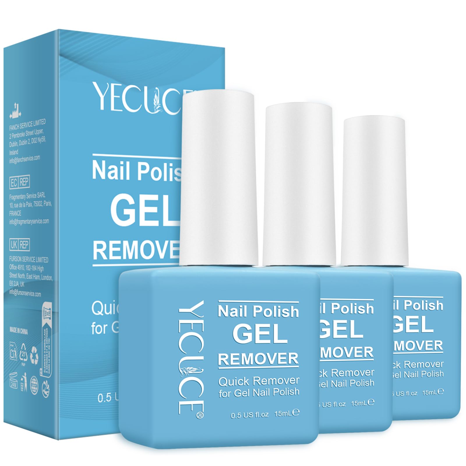 NIFEISHI gel polish remover pack-3pcs ready for home use and quick polish lift