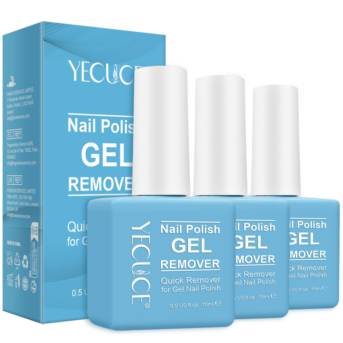NIFEISHI gel polish remover pack-3pcs ready for home use and quick polish lift