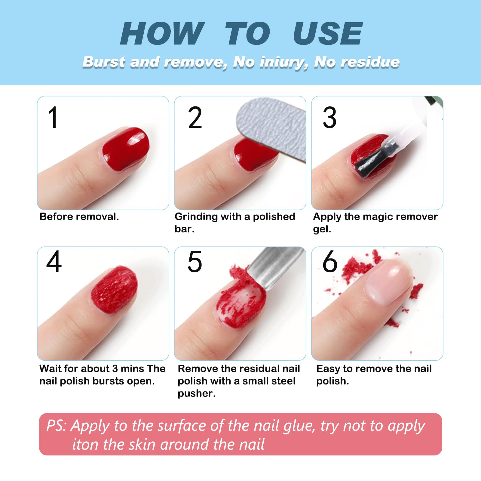 NIFEISHI remover-no-scrape preserves nail health during removal