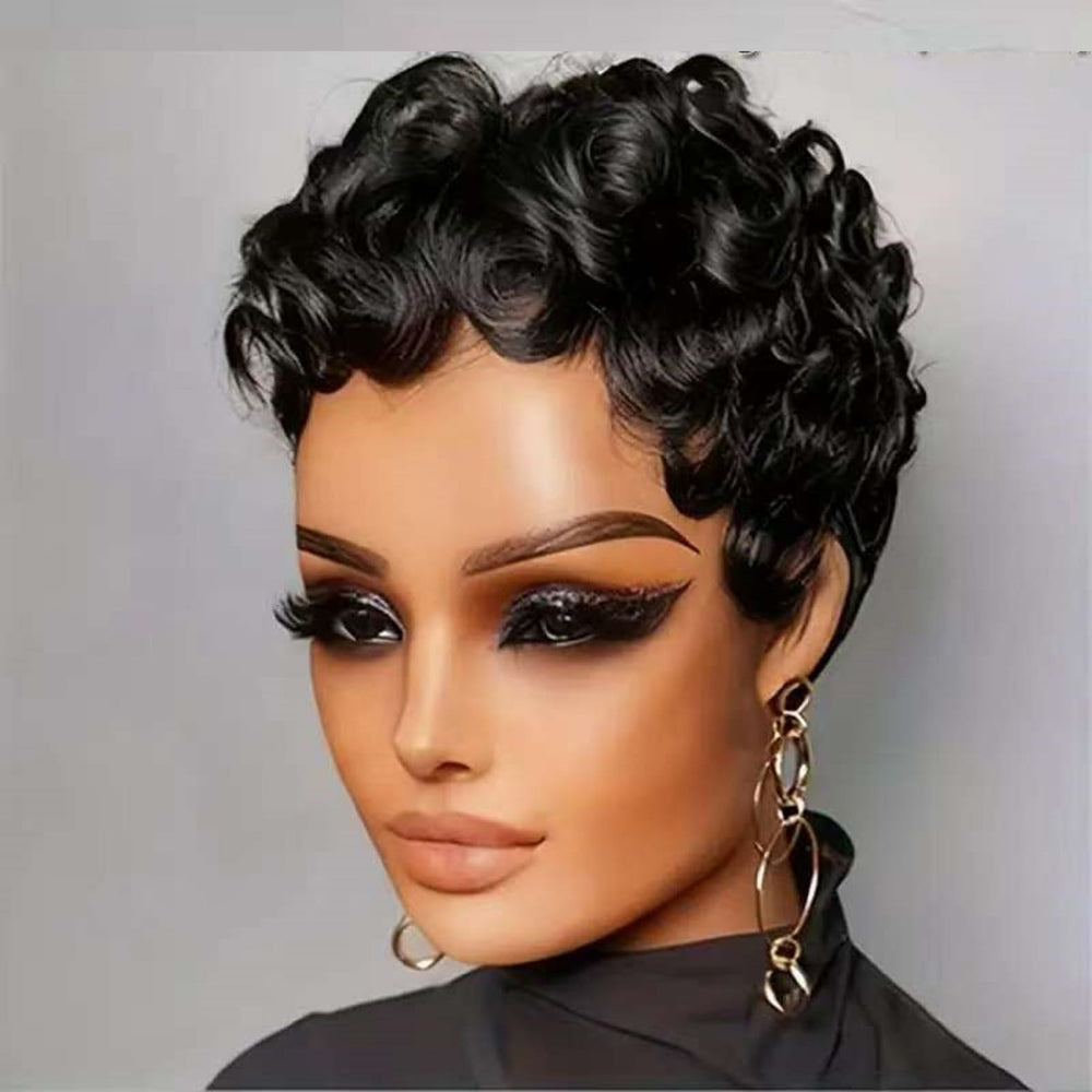Nigteye Pixie Cut Wig side view highlighting lightweight fit