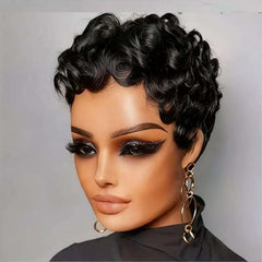 Nigteye Pixie Cut Wig side view highlighting lightweight fit