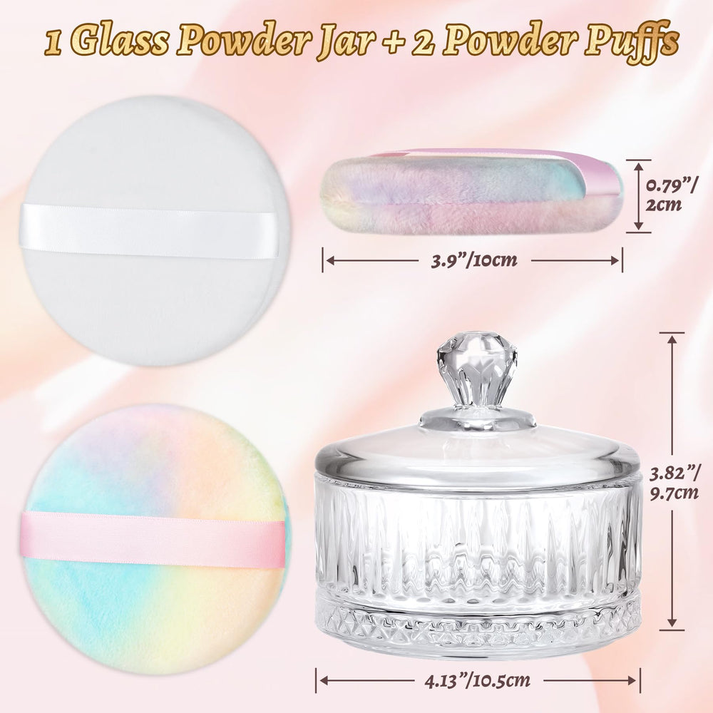 NiHome vanity storage glass jar – doubles as décor while keeping puffs organized