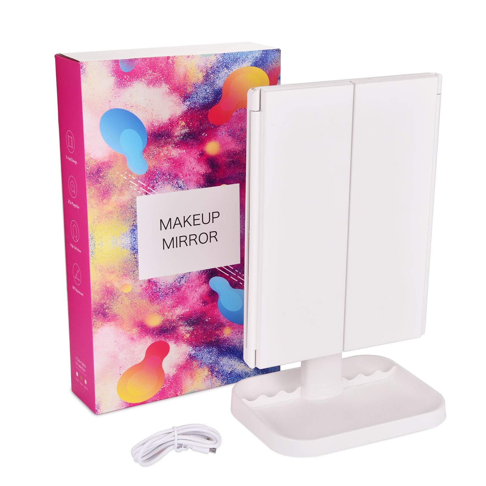 NIKKOMON lighted vanity mirror presented as a gift option