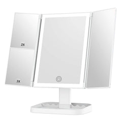 NIKKOMON makeup mirror with 72 LEDs for bright, even lighting