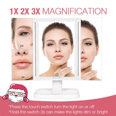 NIKKOMON makeup mirror magnification options 10x/3x/2x