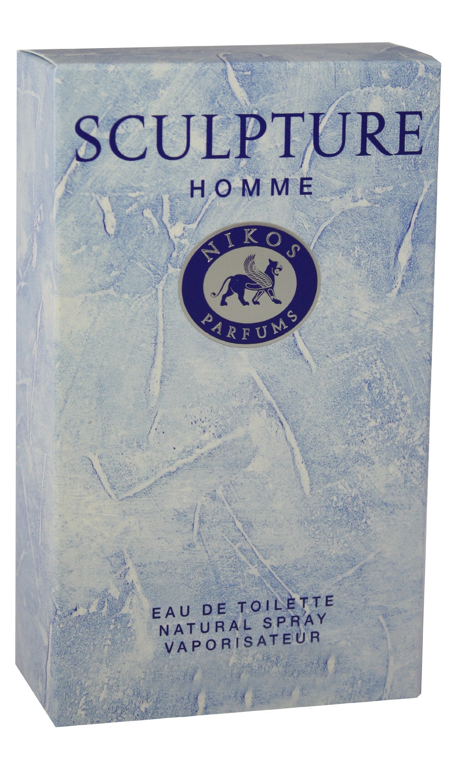 Nikos Sculpture Homme fragrance spray in action demonstrates easy application and day-to-night versatility.