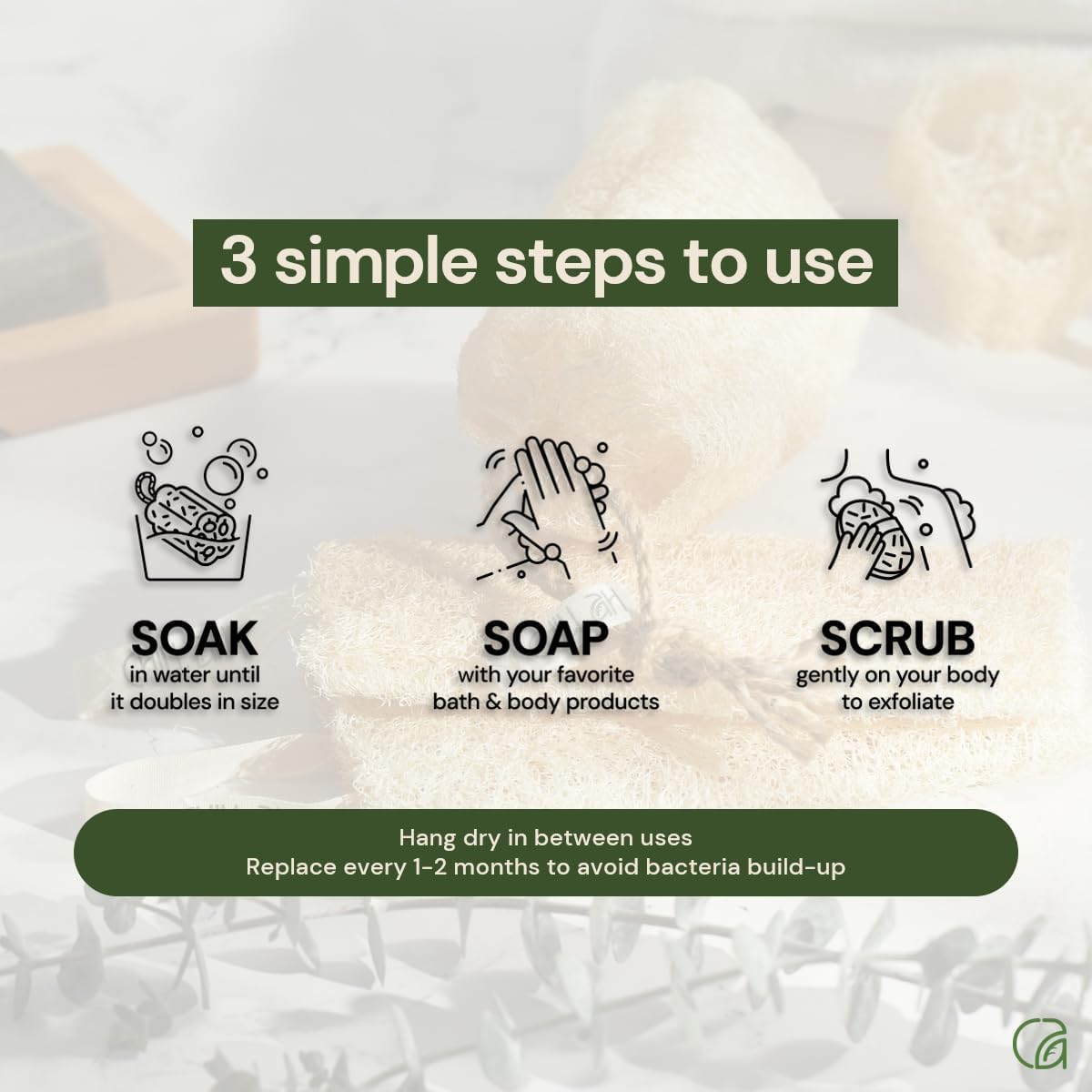 NileCart eco-friendly natural loofah sponge supports sustainable bath care