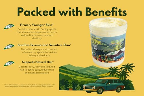 Nimba Foods Whipped Shea Butter in hands demonstrating quick melt-on skin hydration.