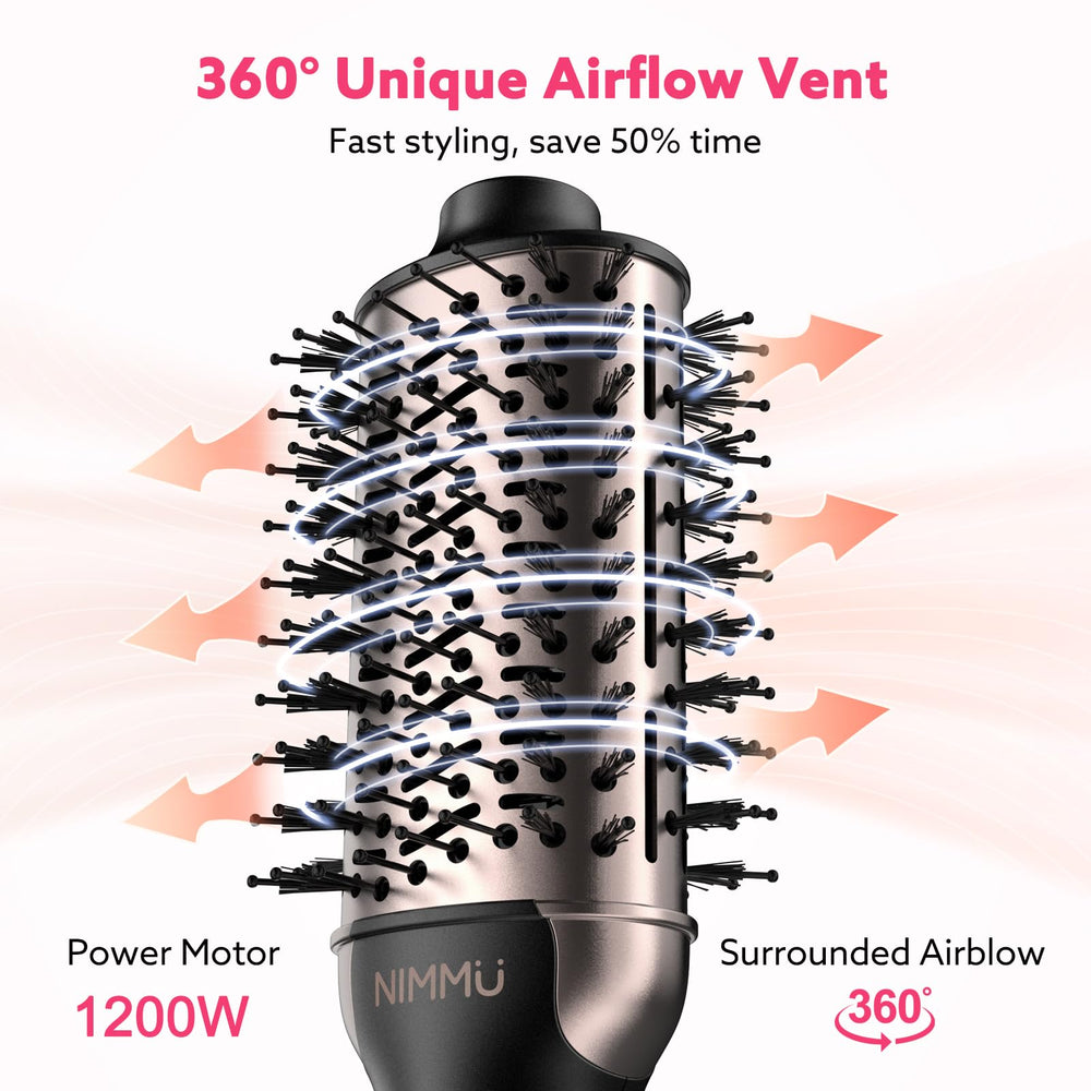 Nimmu 1200W motor for salon-like results in less time.