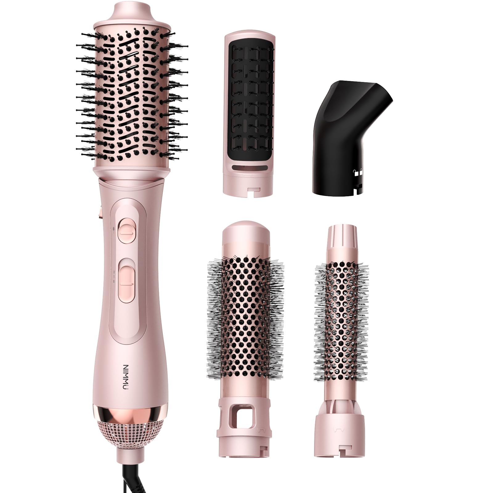 Nimmu Blow Dryer Brush Set with oval brush for volume and lift.