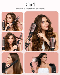 Nimmu blow dryer brush set round thermal brush creates bouncy curls with controlled heat.