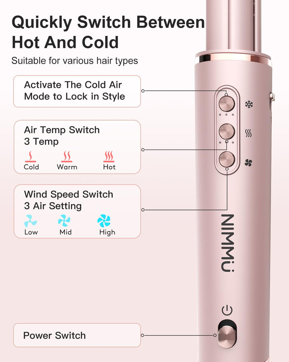 Nimmu lightweight, compact design for comfortable, on-the-go use at home or travel.