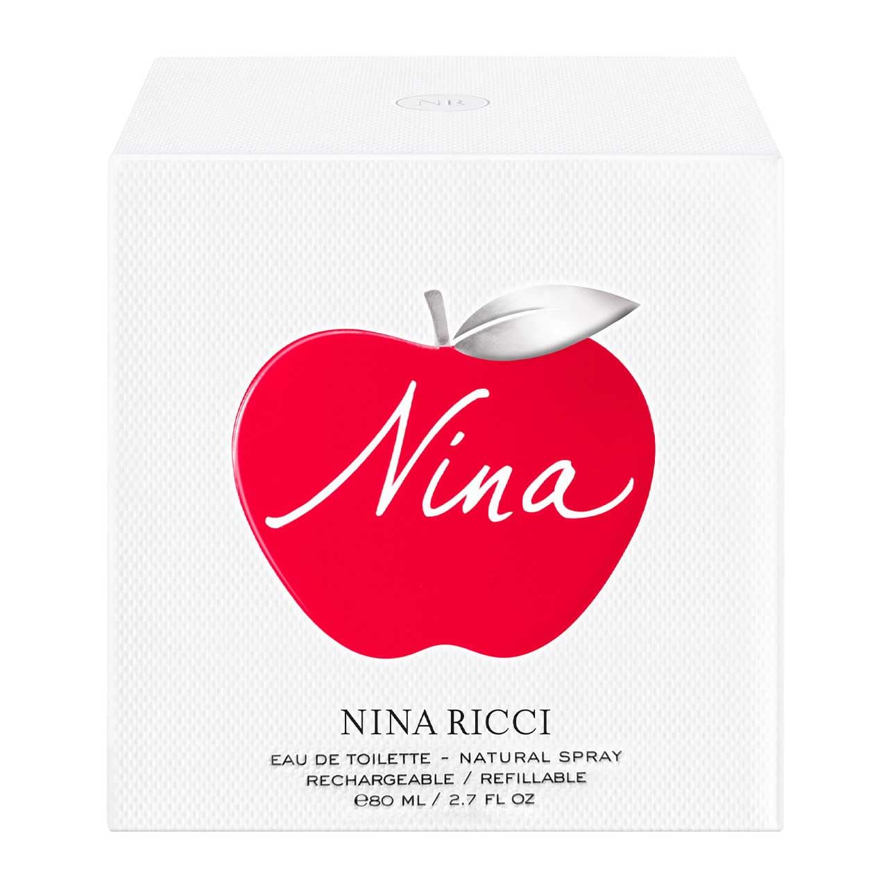 Nina Ricci Nina fragrance bottle close-up highlights the luxe design.