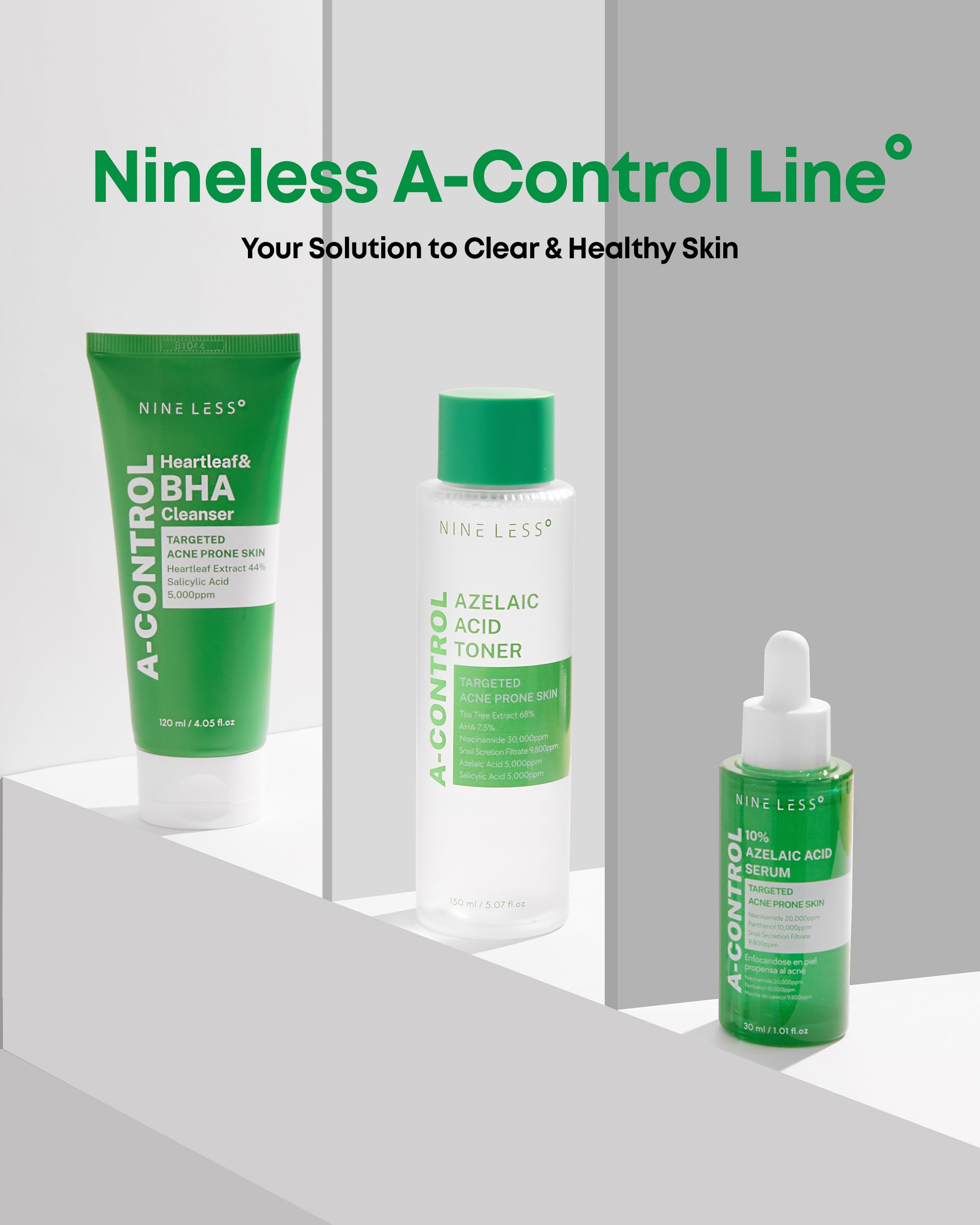 NINELESS Azelaic Acid Toner texture close-up reveals a cooling, refreshing feel.