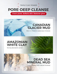 Ning Dermologie Clay Mask layer on face for smoother texture and even skin tone.