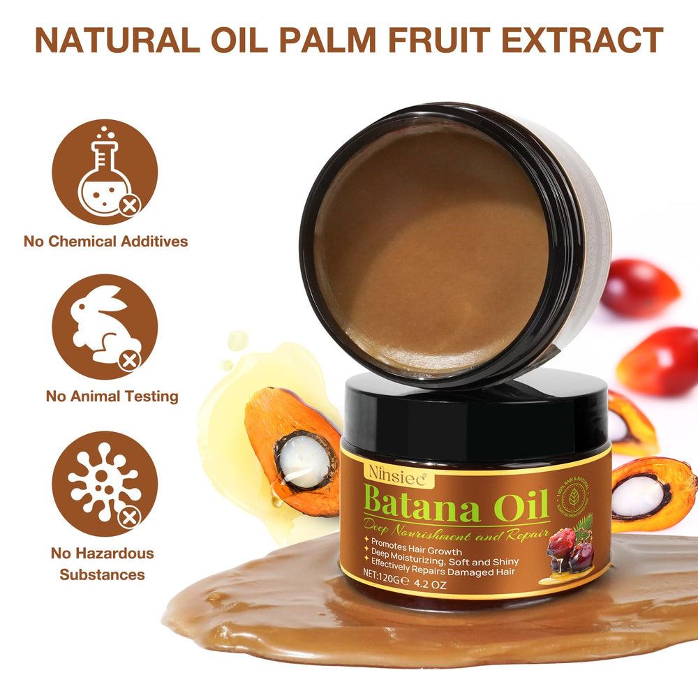 Ninsiec Batana Oil hair-application shows easy use for nourishment.