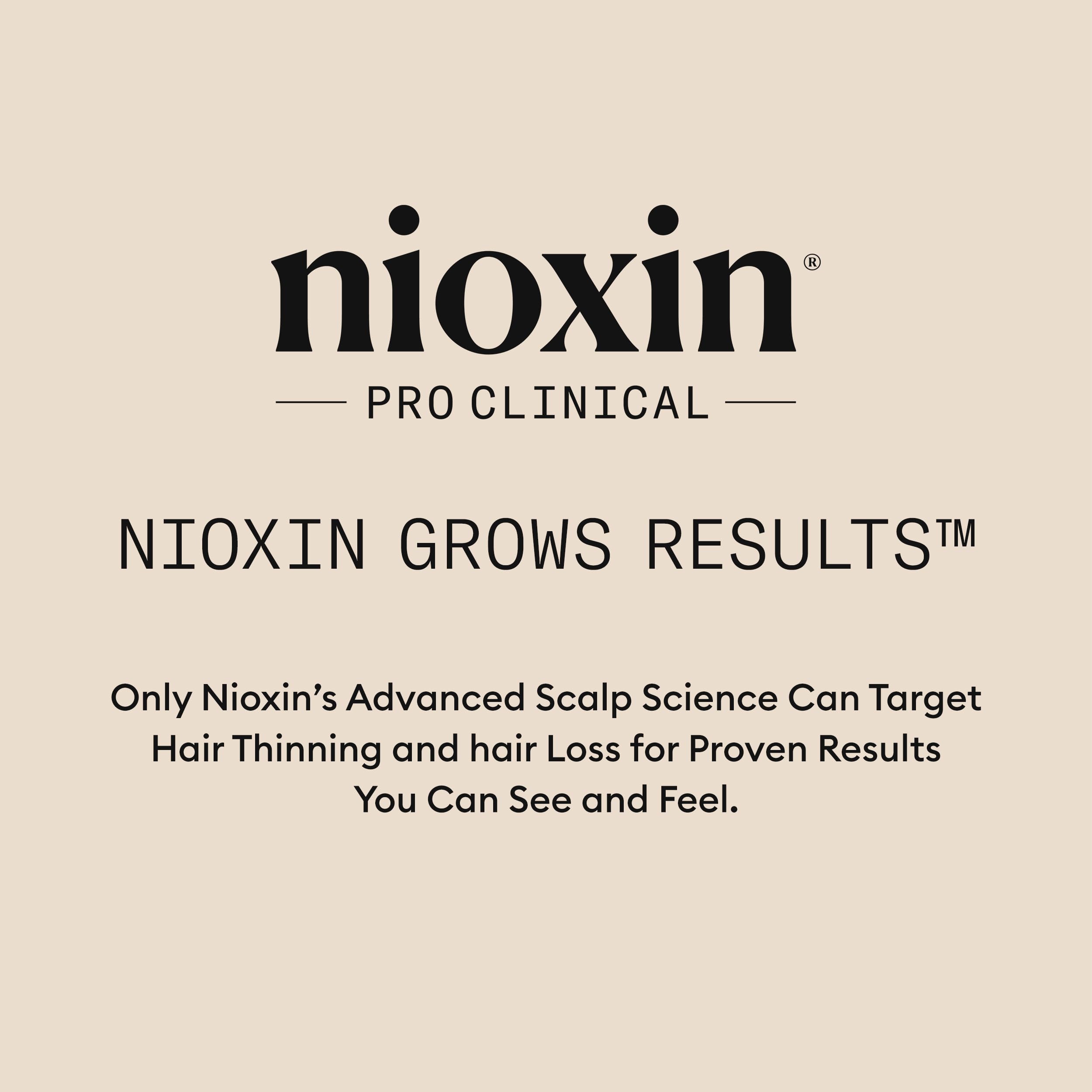 NIOXIN rinsed hair and clean scalp showing refreshed post-treatment benefit