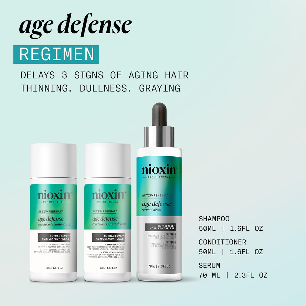 NIOXIN comparative view showing improved volume and shine