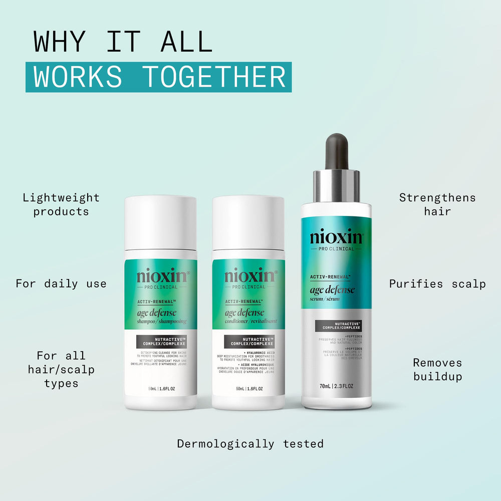 NIOXIN leave-in treatment applied to scalp for targeted support