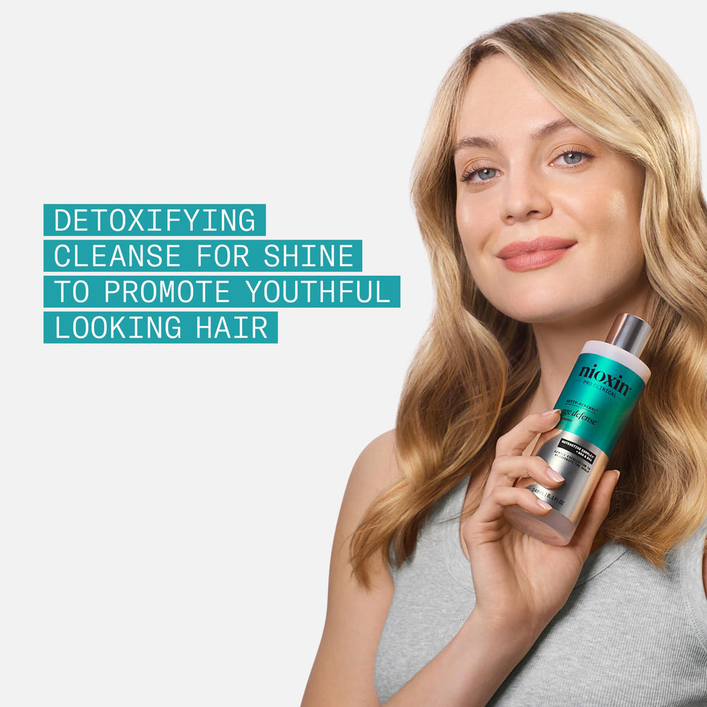NIOXIN lather texture showing gentle foaming and cleansing action