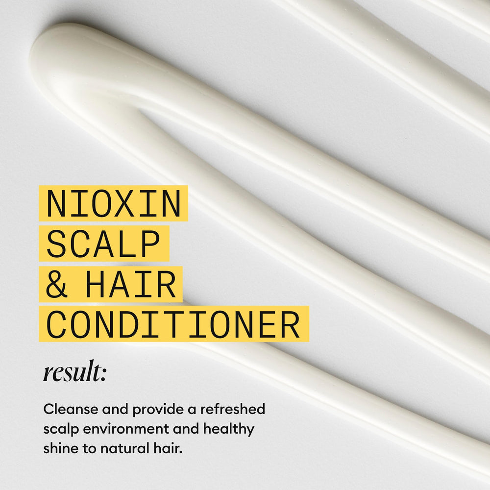 Nioxin before and after texture detail illustrating fuller-looking hair