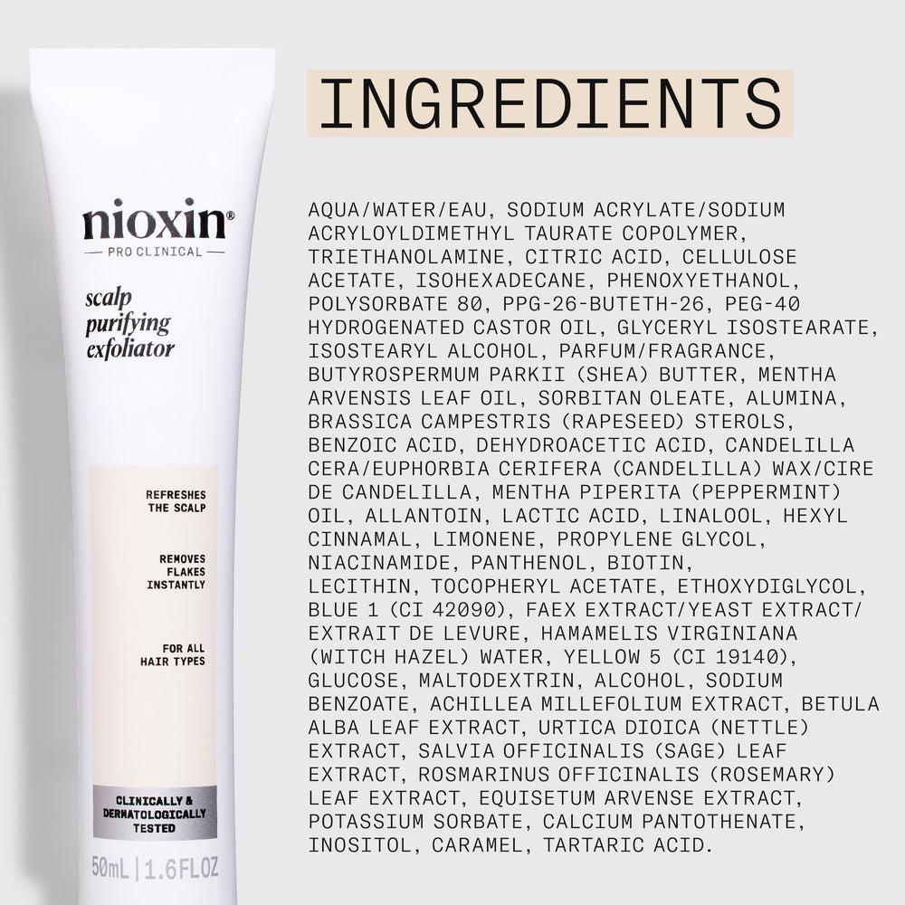 NIOXIN bottle on bathroom shelf illustrating daily routine integration