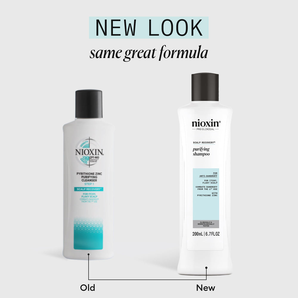 NIOXIN cap and pump detail highlighting easy-dispense packaging benefit