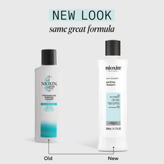 NIOXIN cap and pump detail highlighting easy-dispense packaging benefit