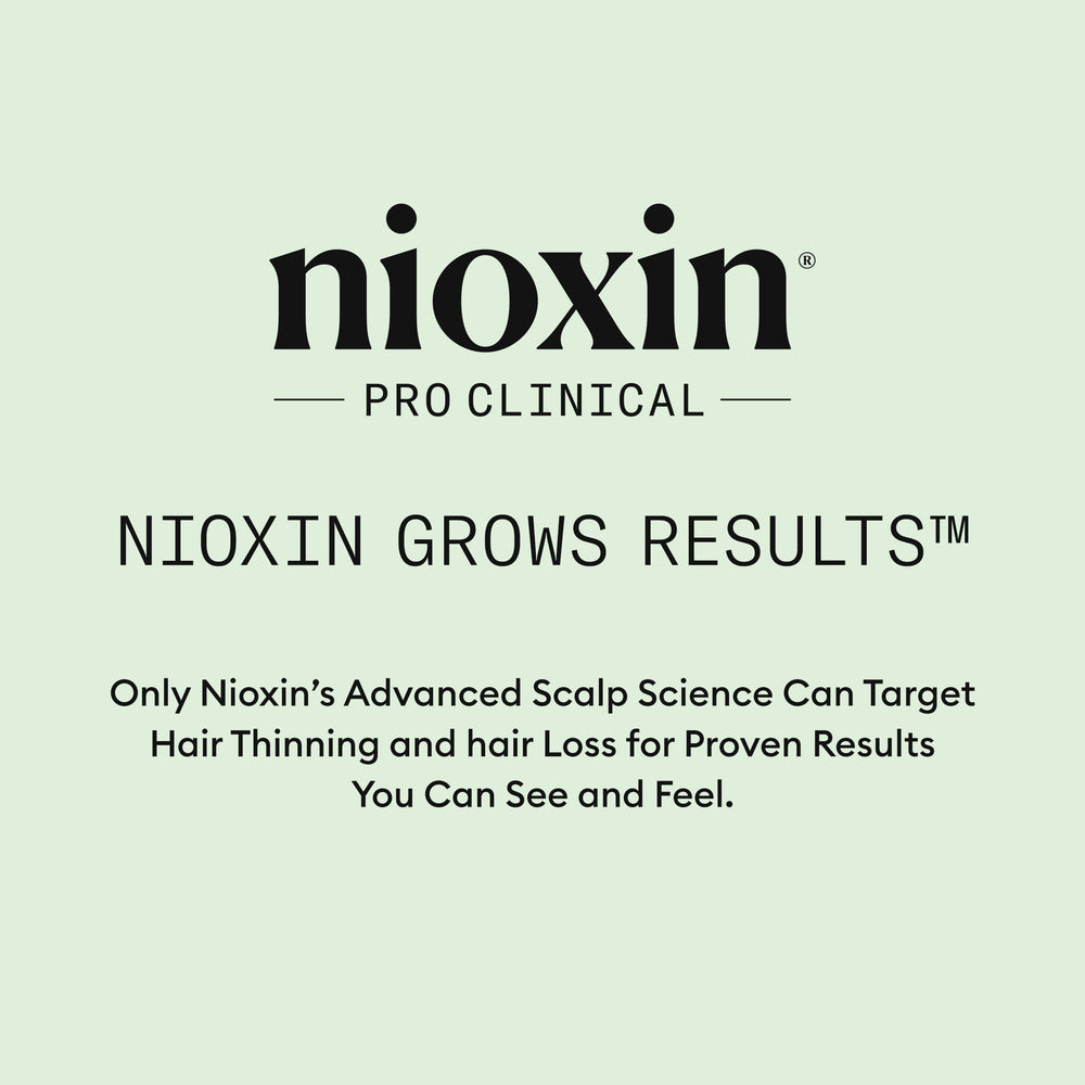 NIOXIN conditioner staged on bathroom shelf to suggest everyday scalp routine