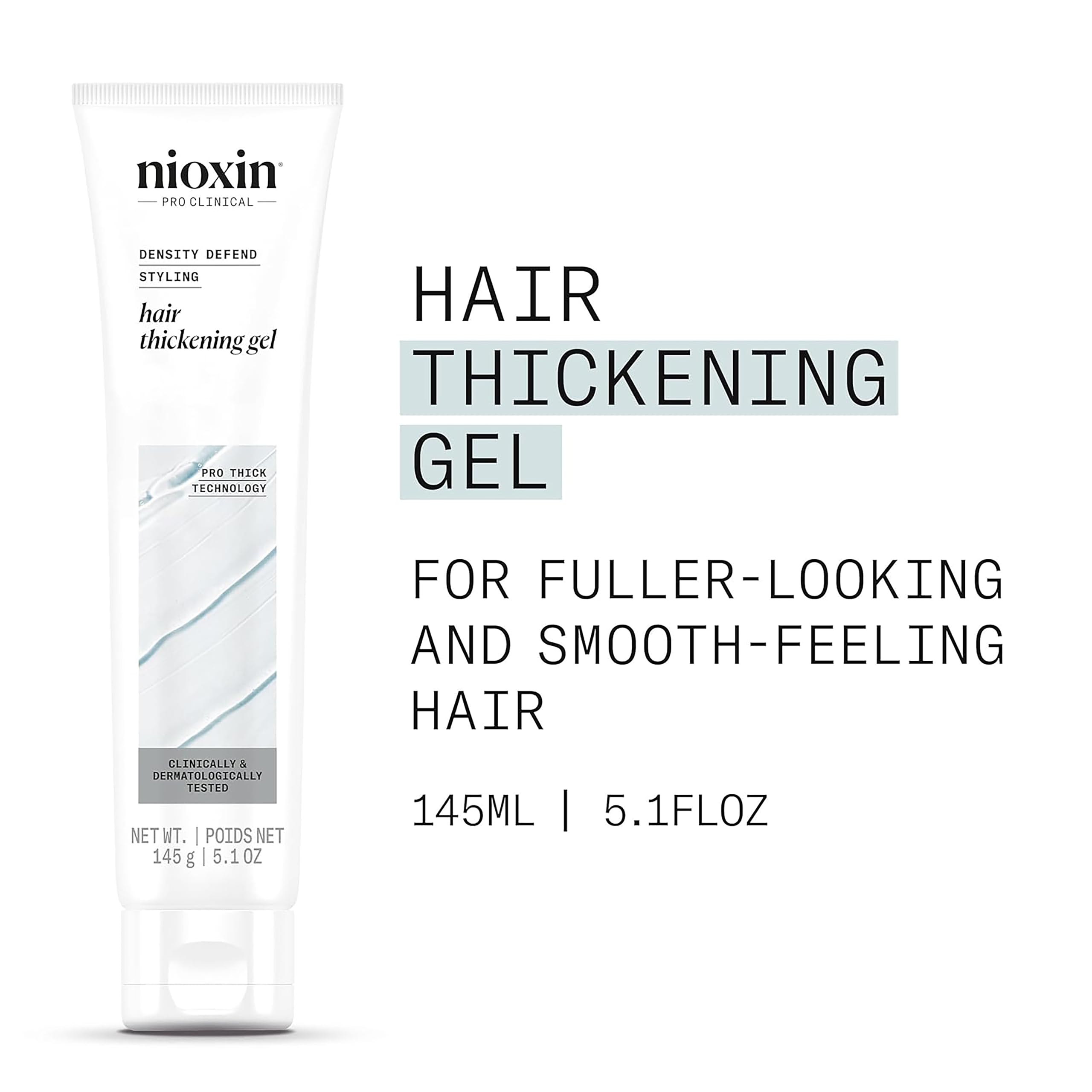 Nioxin pump dispenser detail for controlled, mess-free application benefit
