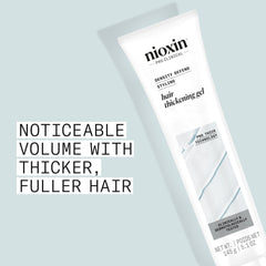 Nioxin gel texture close-up illustrating lightweight, non-sticky finish benefit