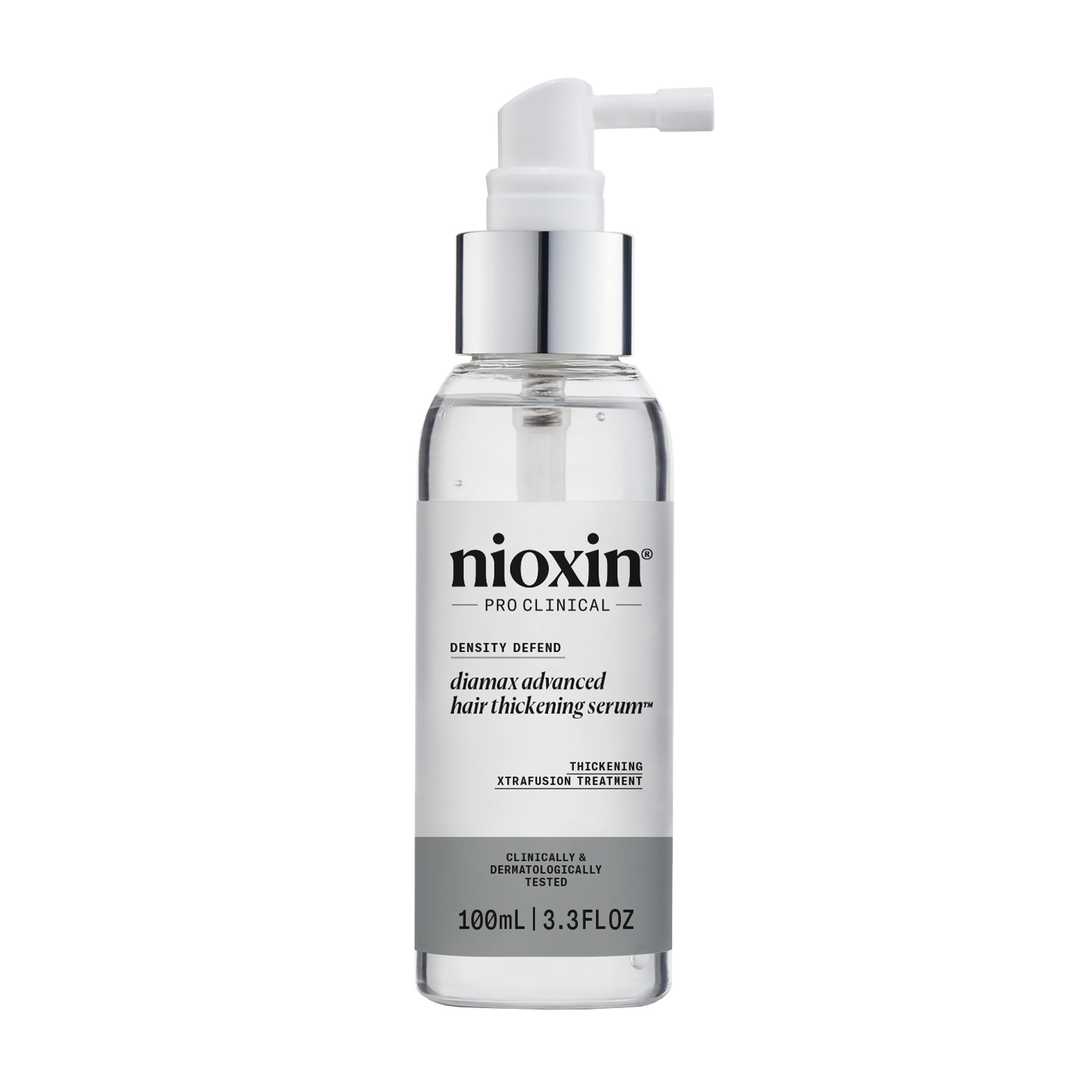 NIOXIN front packaging showing product benefits and size