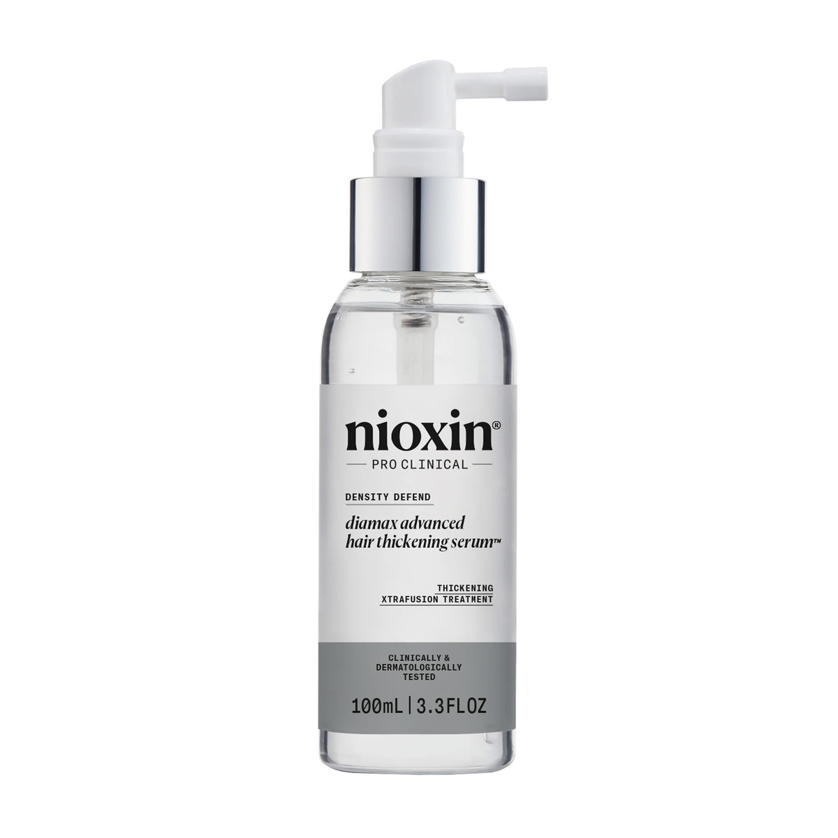 NIOXIN front packaging showing product benefits and size