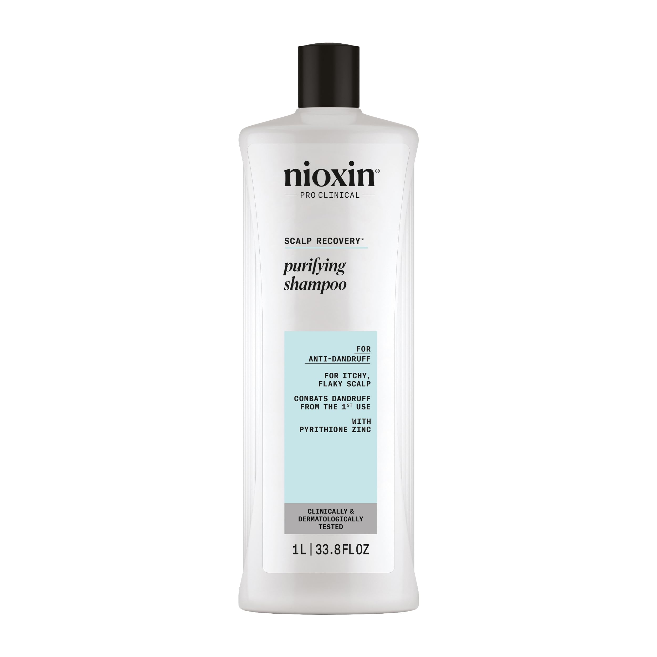 NIOXIN front bottle showing product benefit of dandruff relief