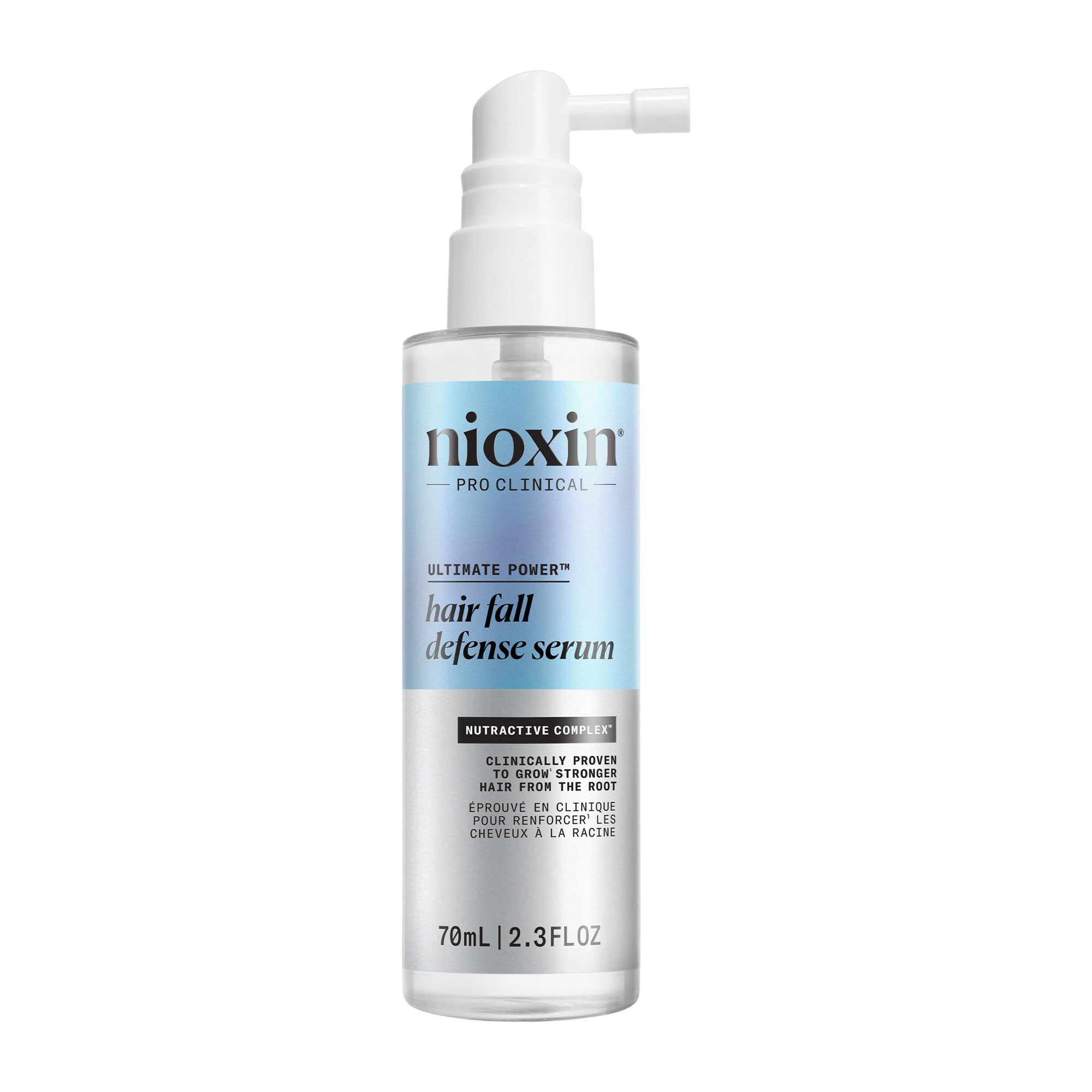 Nioxin front packaging shows product bottle and branding, conveys trustworthy care