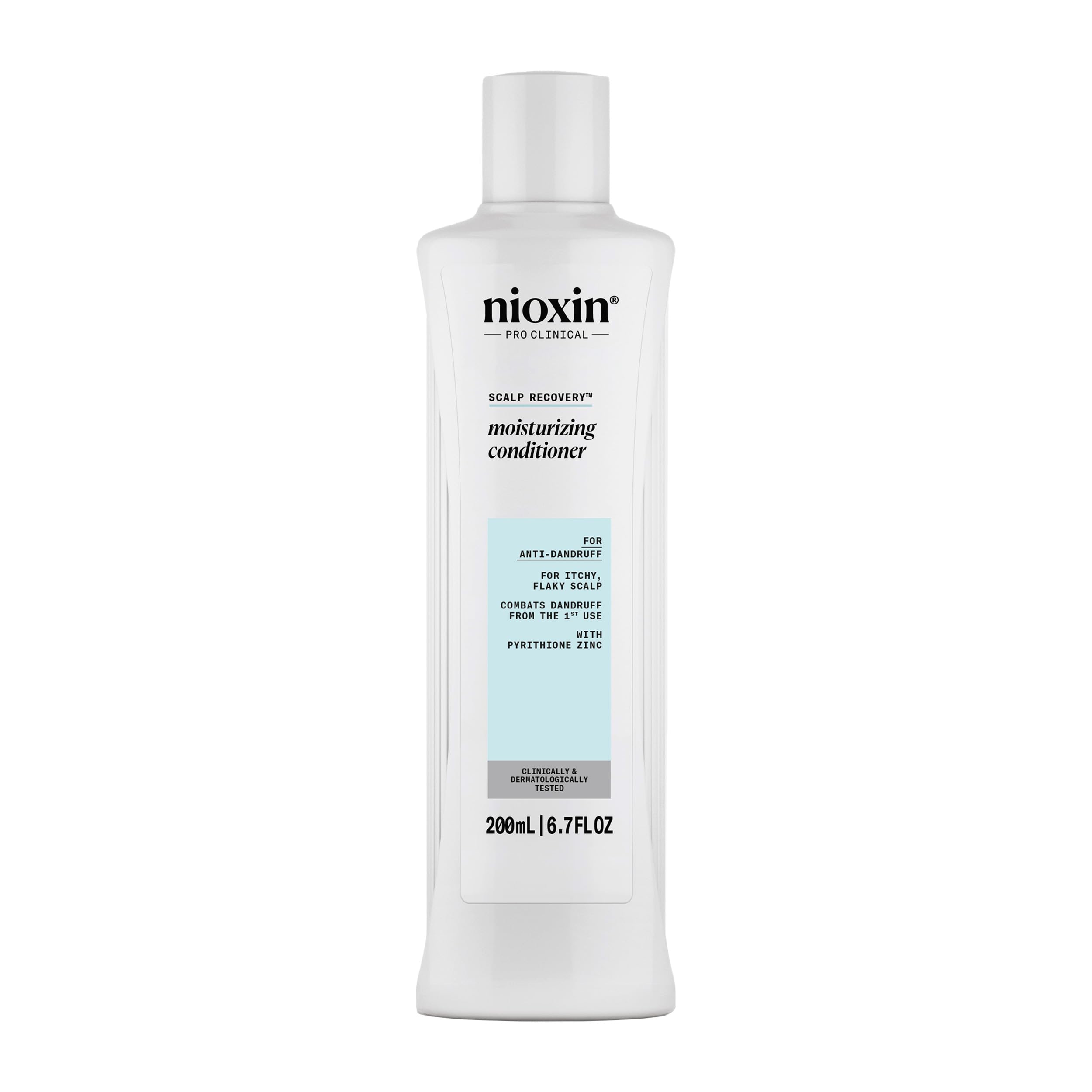 Nioxin front packaging showing 6.7 fl oz bottle and clear benefits
