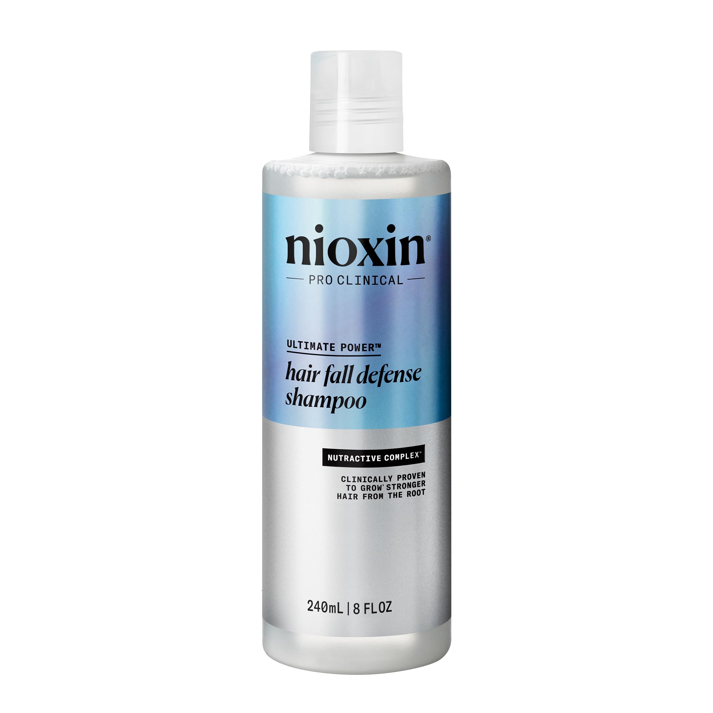 NIOXIN front bottle view showing product and clear benefits