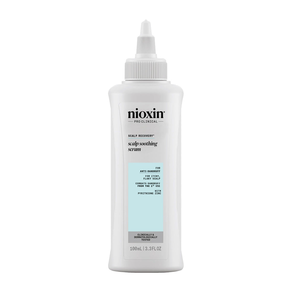 Nioxin front packaging showing calming serum and benefits