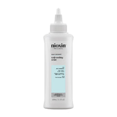 Nioxin front packaging showing calming serum and benefits