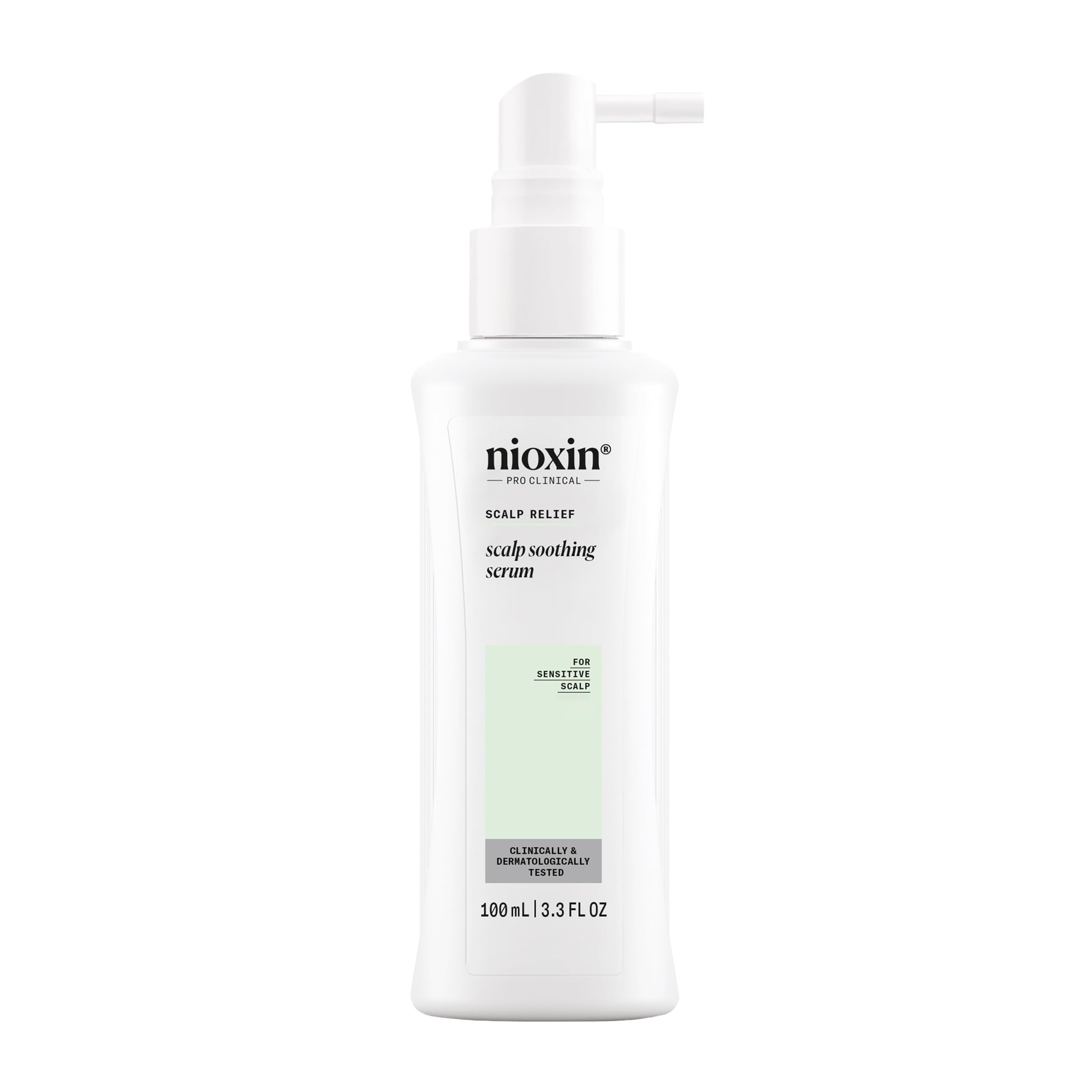 NIOXIN front packaging showing calming serum benefits