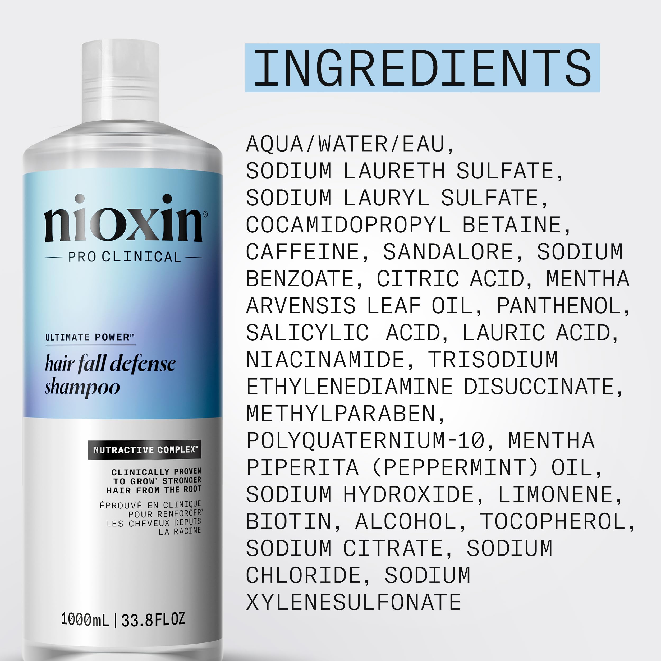 Visualization of niacinamide and caffeine representing Nioxin actives that support scalp health