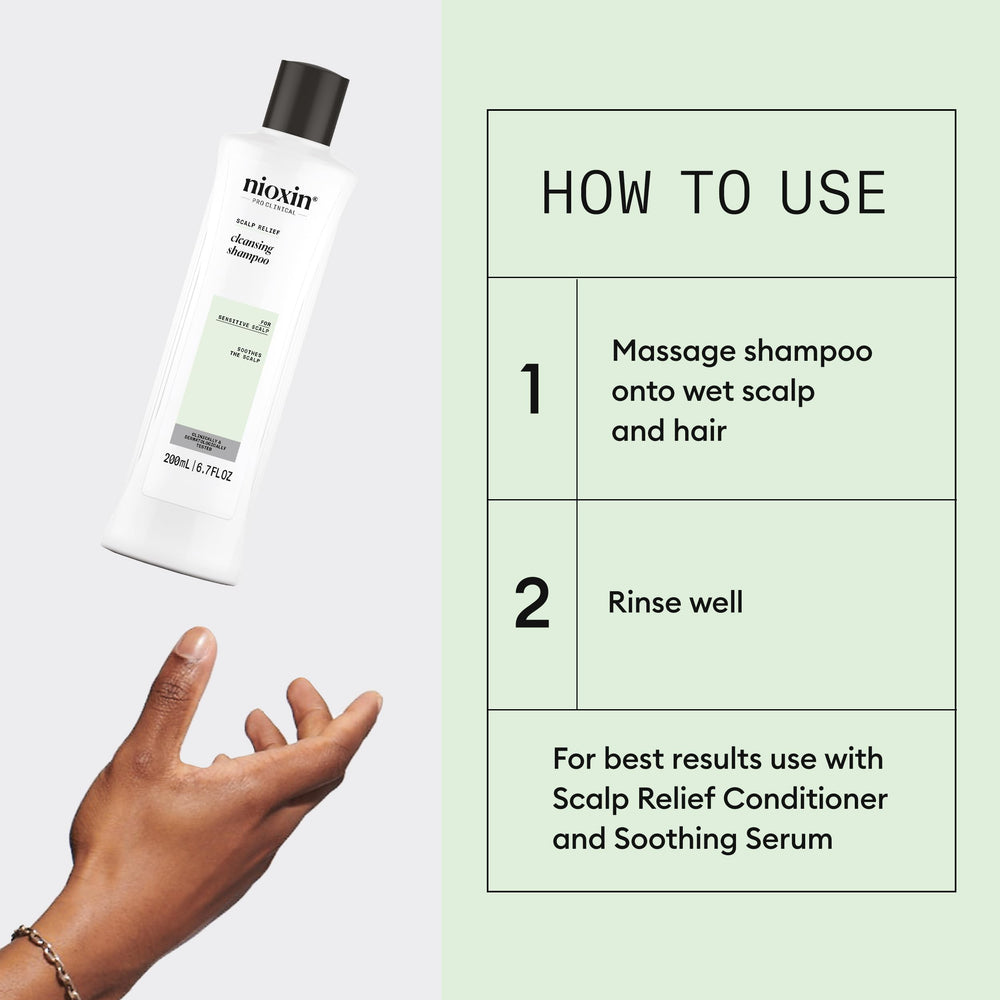 nioxin aloe vera ingredient shot emphasizing soothing benefit for sensitive scalps