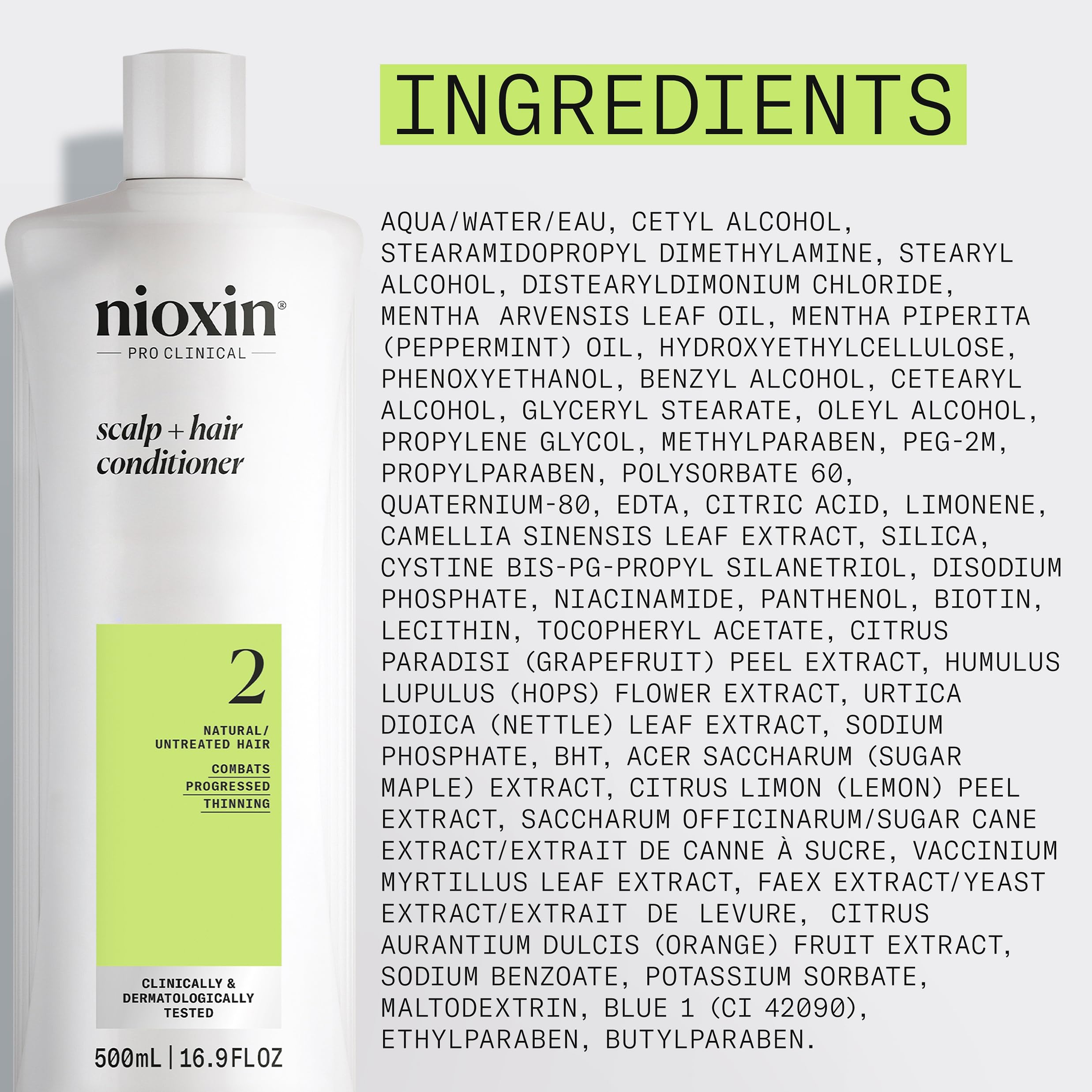 Nioxin product with botanical elements suggesting nourishing ingredients and scalp care
