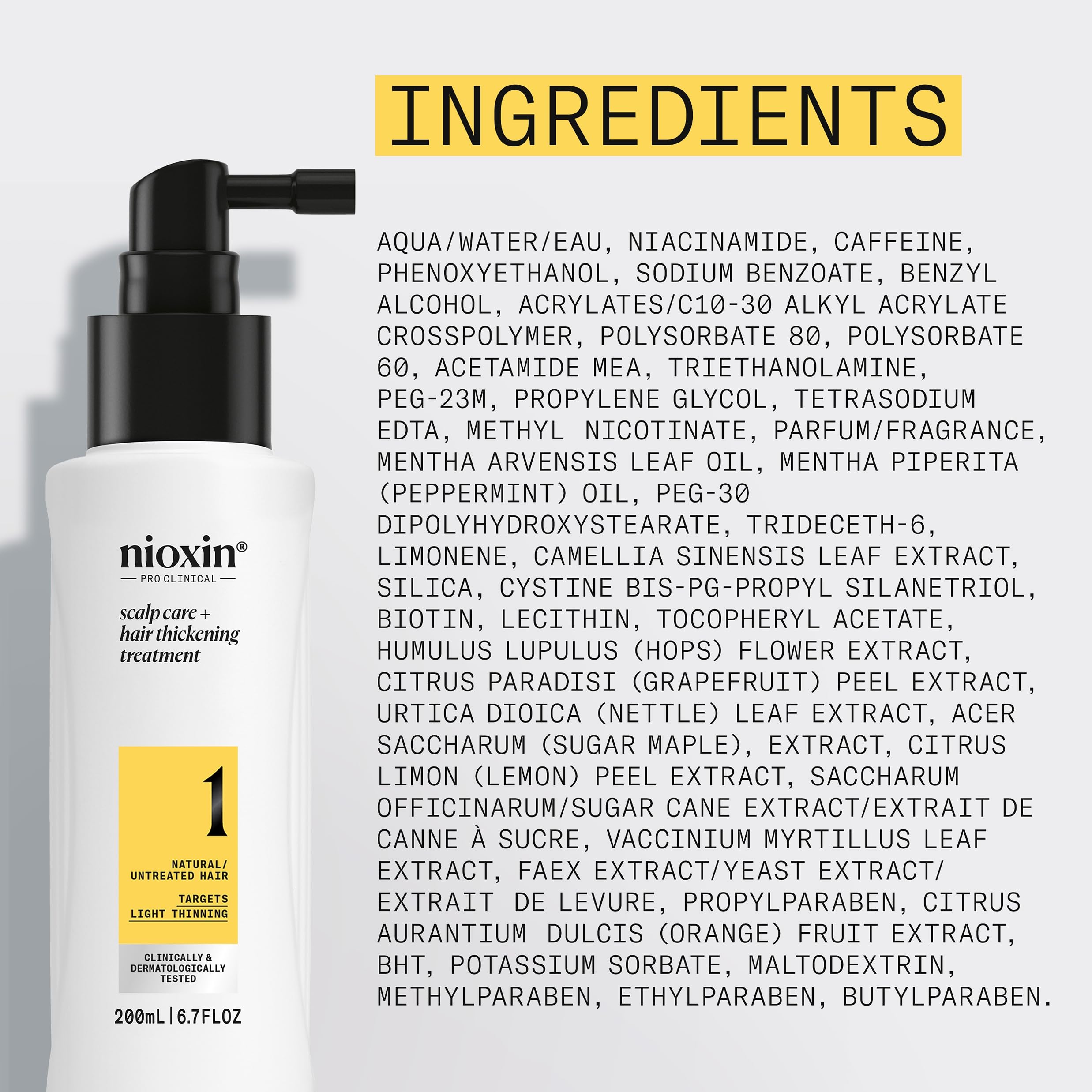 Nioxin on bathroom counter lifestyle scene showing daily routine convenience