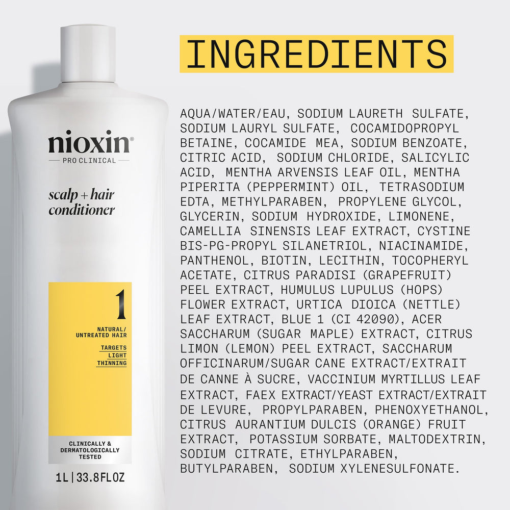 Nioxin on bathroom shelf in lifestyle setting showing everyday regimen integration