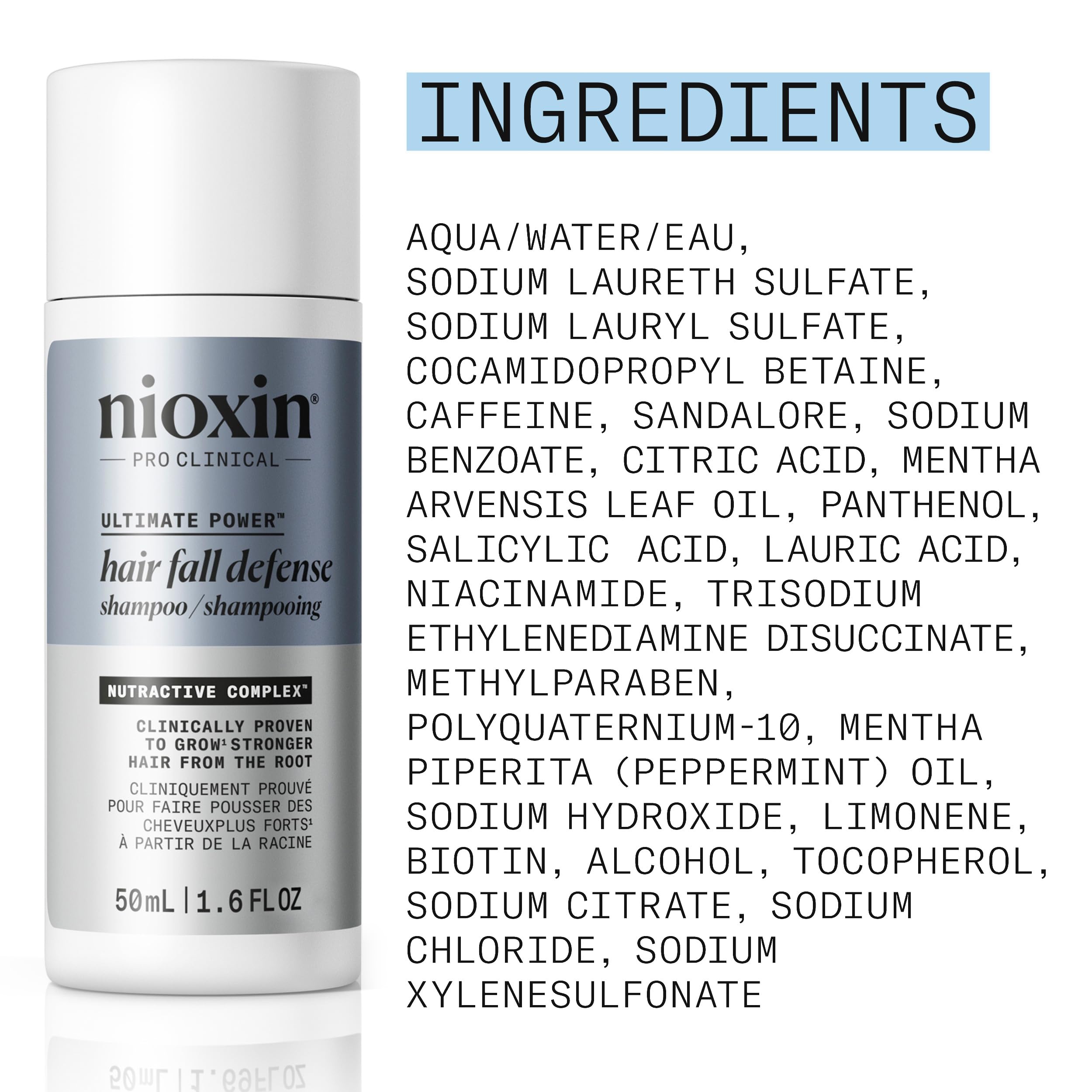 NIOXIN bottle on bathroom shelf in tidy routine scene, suggesting daily scalp-refresh benefit