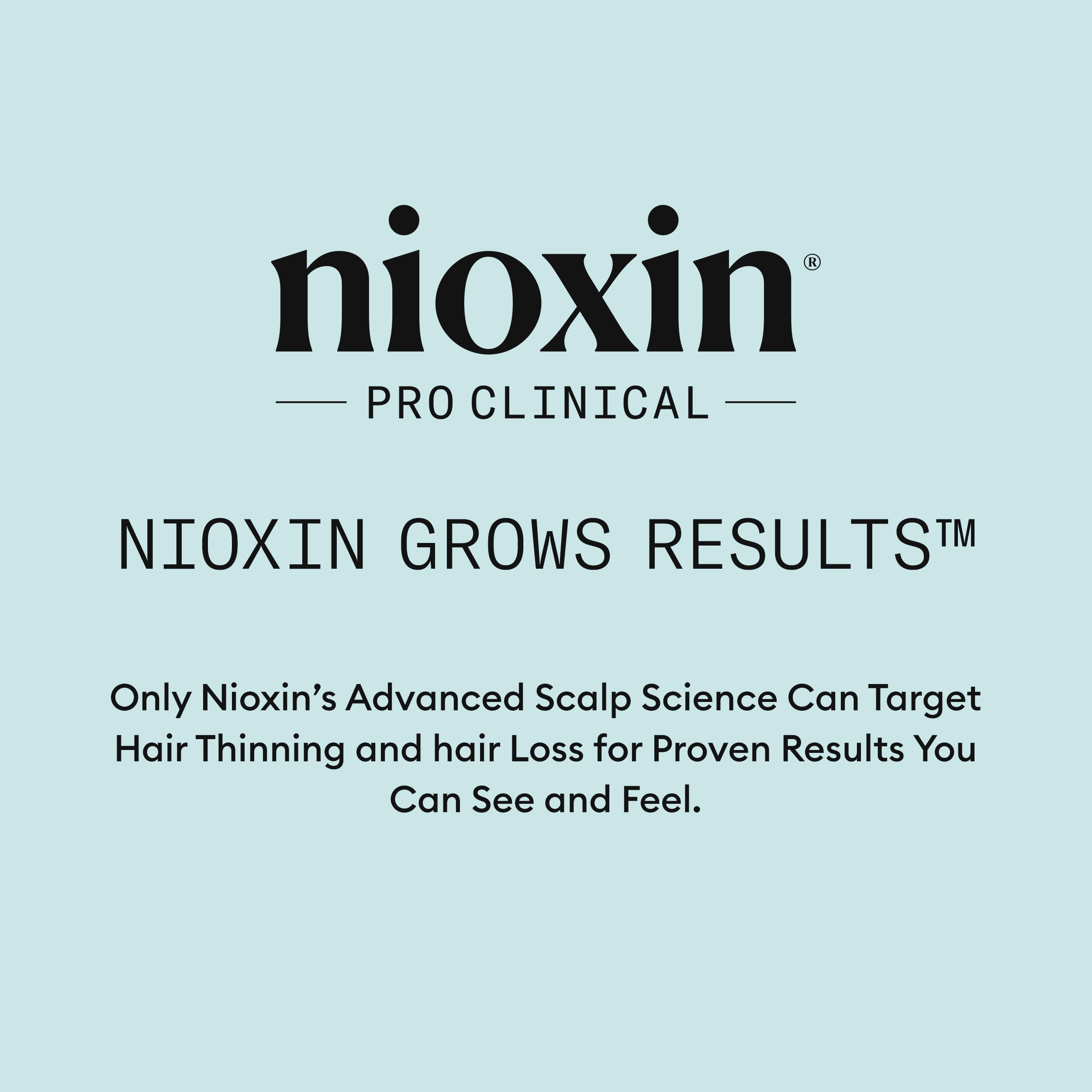 NIOXIN lifestyle bathroom shelf conveying professional scalp care benefit